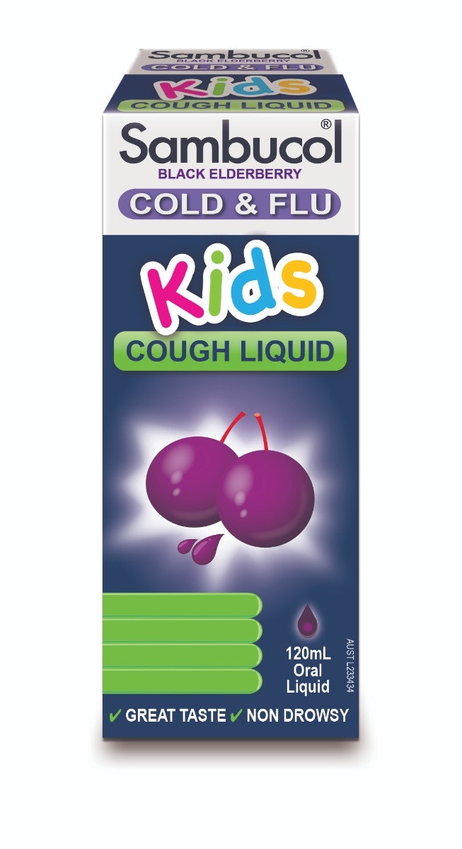 Sambucol 小黑果儿童小绿叶咳嗽糖浆 120ml