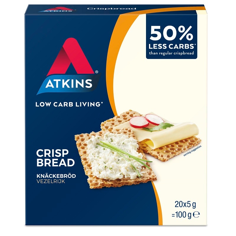 Atkins 低碳水代餐脆饼 5g X 20 低脂零食，每块仅21卡
