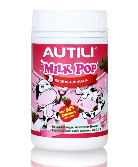 Autili 澳特力 奶爆高钙奶片 咀嚼片 草莓味  850mg 180片