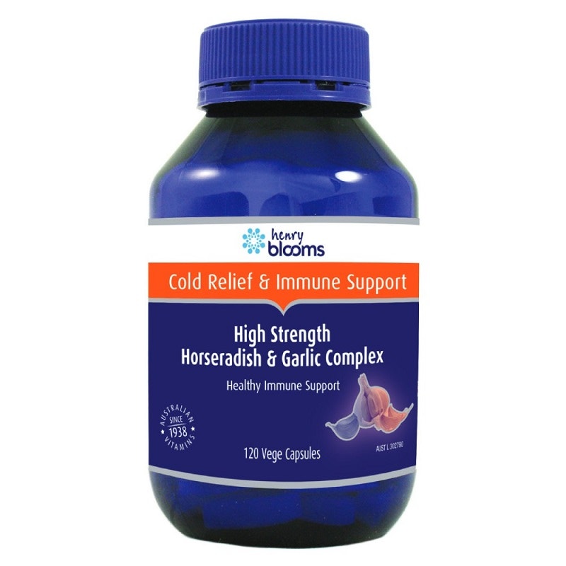 Blooms High Strength Horseradish, Garlic & Vitamin C Complex Cap X 120