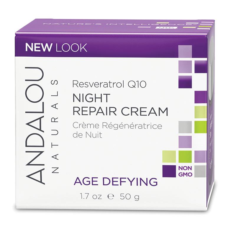 Andalou Naturals 白藜芦醇Q10抗衰老夜间修护霜 50g