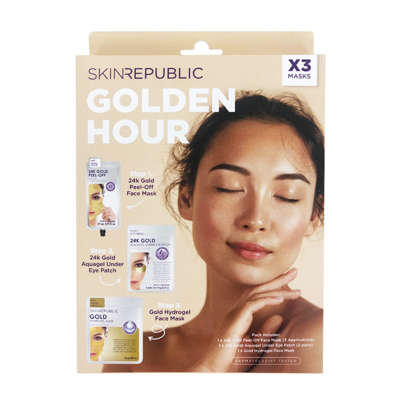 Skin Republic 永恒青春24K黄金面部护理套装三件套（眼膜+去角质面膜+面膜） 1套