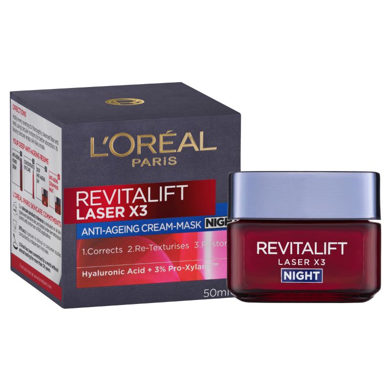 L'Oreal 欧莱雅 Revitalift Laser X3 复颜嫩肤抚痕面膜晚霜 50ml