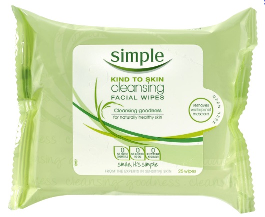 Simple 清妍无香型抗敏感面部清洁卸妆湿巾 25片