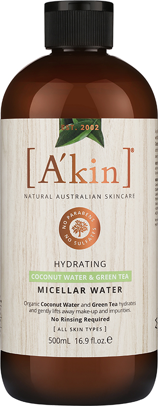 A Kin 爱肯 天然椰子水绿茶精华 胶束洁肤卸妆水 500ml