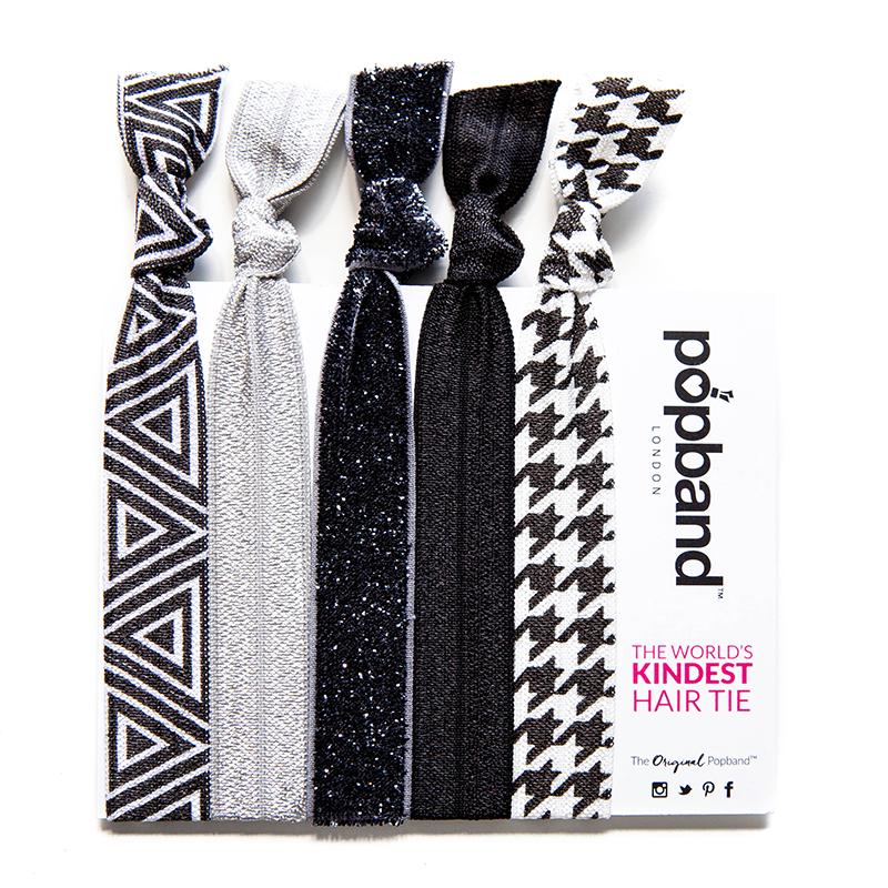 Popband London  职业女性 潮流束发圈 加宽不伤发皮筋 5个装