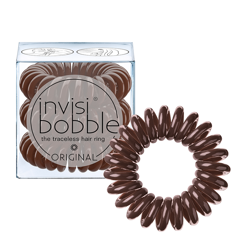 invisibobble original系列无痕弹簧束发圈 不伤发皮筋 3只装 - 棕色