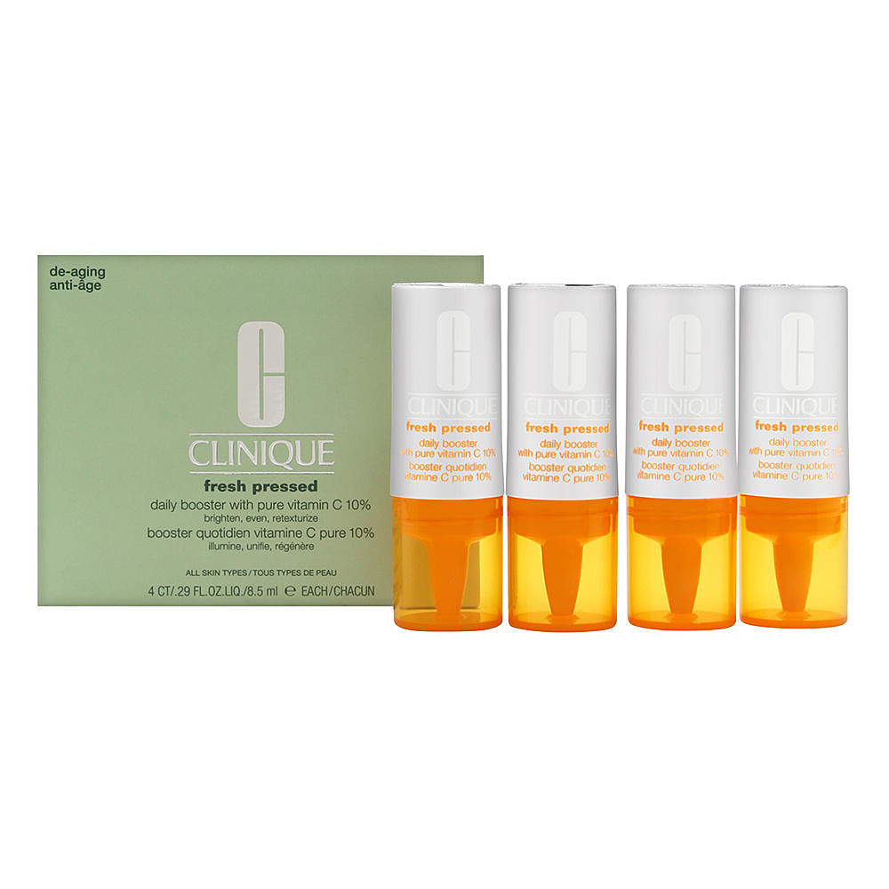 --Clinique; day care; Fresh Pressed Vitamin C Daily Booster --8 5ml 0 29oz x 4