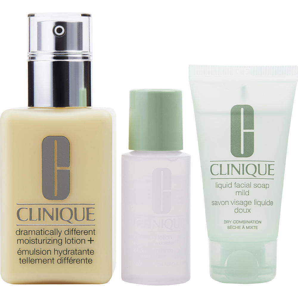 CLINIQUE 倩碧 日常清洁护理套装（黄油带按压泵125ml+温和液体洁面皂30ml+2号洁肤水30ml） 1套