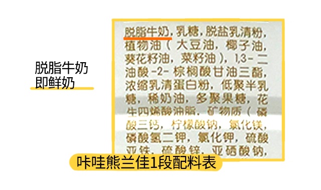 咔哇熊兰佳1段配料表 咔哇熊兰佳1段配料表