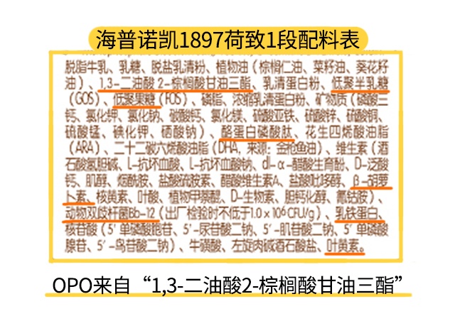 海普诺凯1897荷致1段配料表 海普诺凯1897荷致1段配料表
