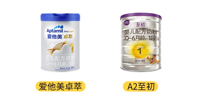 爱他美卓萃和A2至初产品图