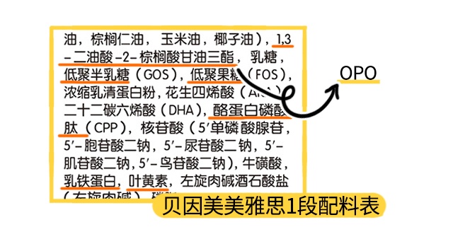 贝因美美雅思1段配料表