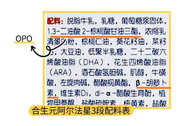 合生元阿尔法星3段配料表 合生元阿尔法星3段配料表