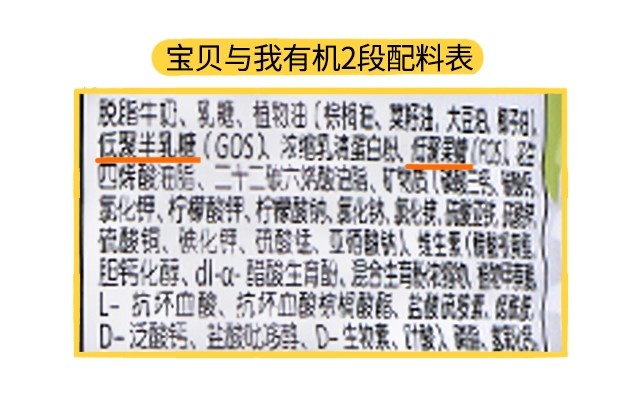 爱氏晨曦宝贝与我有机2段配料表