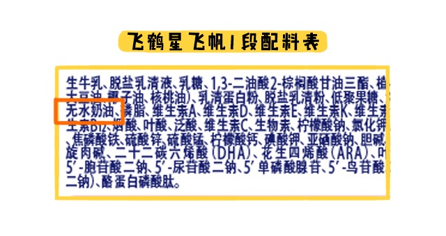 飞鹤星飞帆1段配料表