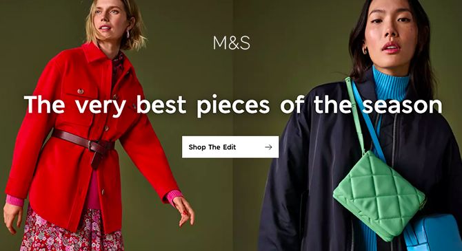 Marksandspencer百货上新春季服饰鞋包单品 高性价比嗨购