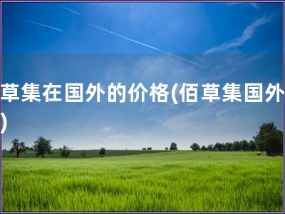 佰草集在国外的价格(佰草集国外价格)