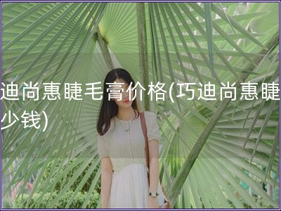 巧迪尚惠睫毛膏价格(巧迪尚惠睫膏多少钱)