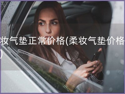 柔妆气垫正常价格(柔妆气垫价格研究)