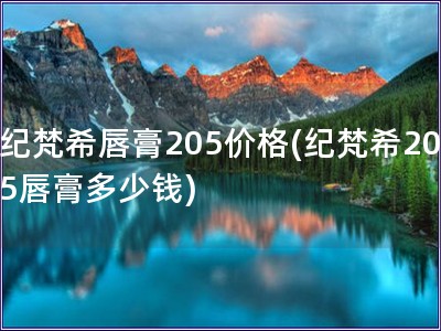 纪梵希唇膏205价格(纪梵希205唇膏多少钱) 纪梵希唇膏205价格(纪梵希205唇膏多少钱)