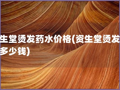 资生堂烫发药水价格(资生堂烫发药水多少钱)