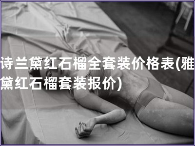 雅诗兰黛红石榴全套装价格表(雅诗兰黛红石榴套装报价)